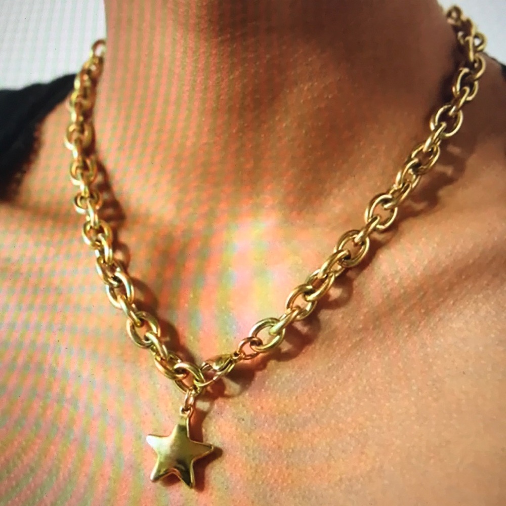 "Nova" Chunky Star Pendant Chain Necklace